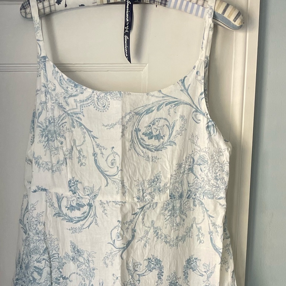 Match Linen slip dress style sundress Toile Size 12
